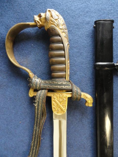 Imperial/Weimer Period Lion Head Sword w/Third Reich Sword Knot (#27532)